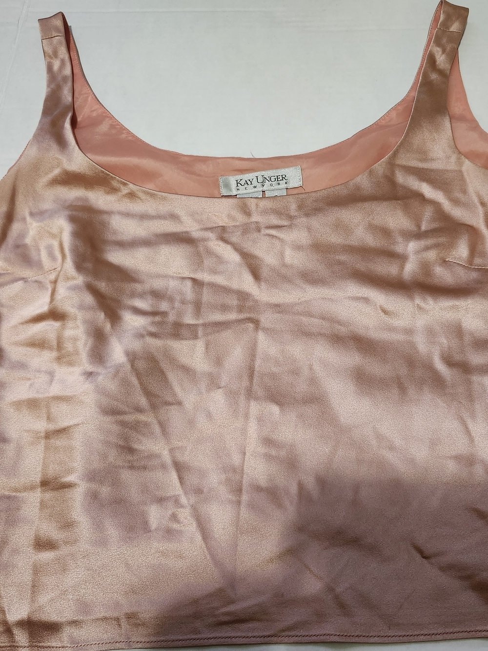 Kay Unger Peach Satin Camisole Shell